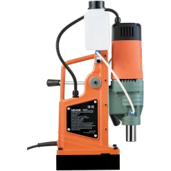 VEVOR Magnetic Drill, 1450W Motor 1.6 in Boring Diameter, 2810 lbf Portable Electric Mag Drill Press, with 2 Coring Bits, Variable Speed, Drilling Machine for Metal Surface, Home Improvement Industry