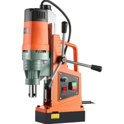 VEVOR Magnetic Drill, 1450W Motor 1.6 in Boring Diameter, 2810 lbf Portable Electric Mag Drill Press, with 2 Coring Bits, Variable Speed, Drilling Machine for Metal Surface, Home Improvement Industry