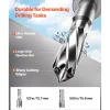 VEVOR Magnetic Drill, 1200W Motor 1.6 in Boring Diameter, 2810 lbf Electric Mag Drill Press, with 2 Coring Bits, Variable Speed, Drilling Machine for Metal Surface, Home Improvement Industry, Yellow