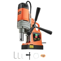 VEVOR Magnetic Drill, 1300W Motor 1.6 in Boring Diameter, 2810 lbf Portable Electric Mag Drill Press, 810 RPM No-Load Speed, Drilling Machine for Metal Surface, Industrial and Home Improvement