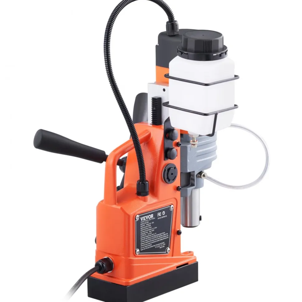 VEVOR Magnetic Drill, 1300W Motor 1.6 in Boring Diameter, 2810 lbf Portable Electric Mag Drill Press, 810 RPM No-Load Speed, Drilling Machine for Metal Surface, Industrial and Home Improvement
