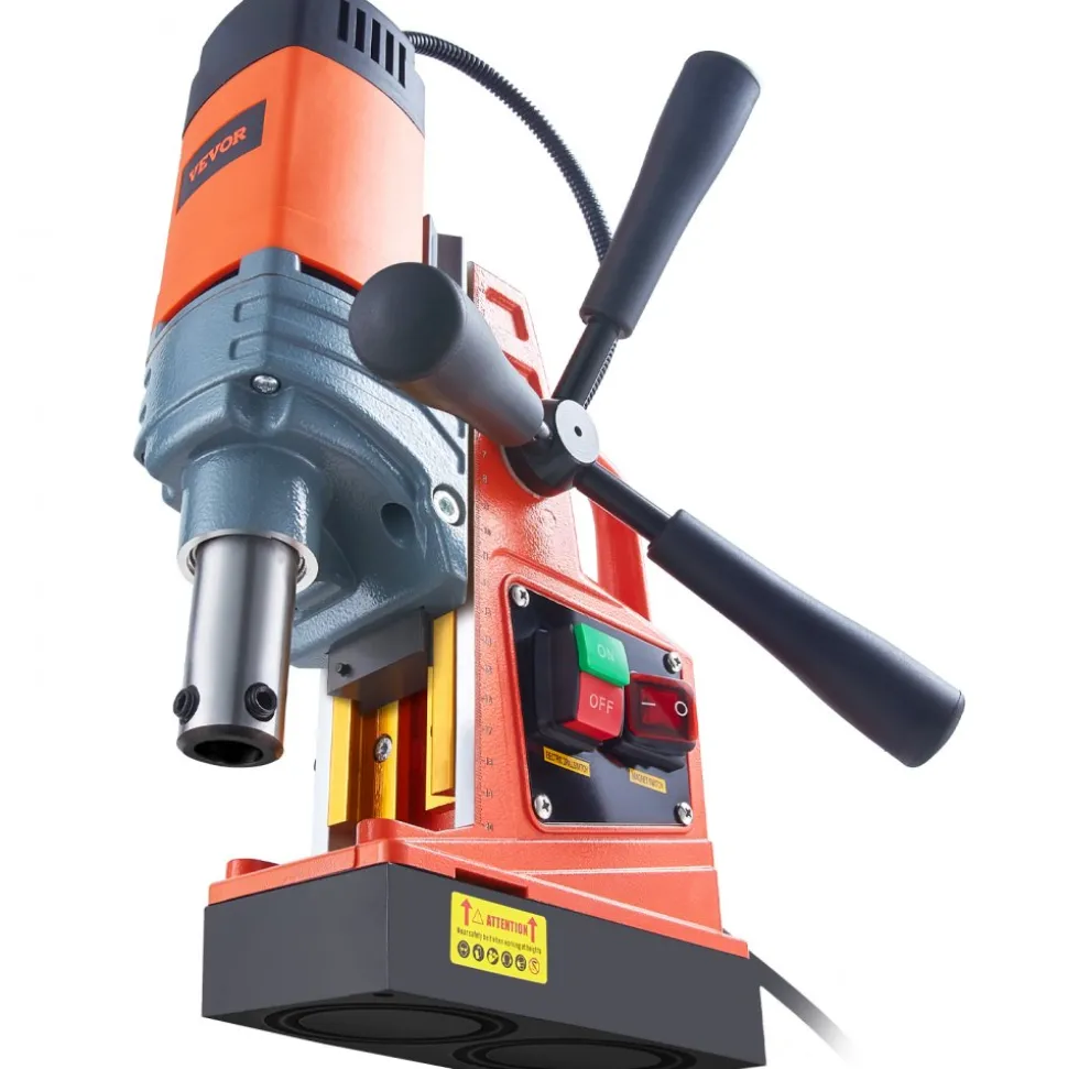 VEVOR Magnetic Drill, 1300W Motor 1.6 in Boring Diameter, 2810 lbf Portable Electric Mag Drill Press, 810 RPM No-Load Speed, Drilling Machine for Metal Surface, Industrial and Home Improvement