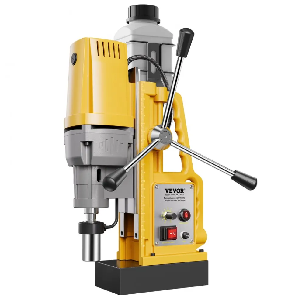 VEVOR Magnetic Drill, 1400W Motor 2 in Boring Diameter, 2922 lbf Portable Electric Mag Drill Press, 0-750 RPM Variable Speed, Drilling Machine for Metal Surface, Industrial and Home Improvement