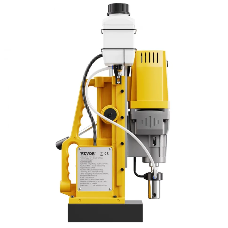 VEVOR Magnetic Drill, 1400W Motor 2 in Boring Diameter, 2922 lbf Portable Electric Mag Drill Press, 0-750 RPM Variable Speed, Drilling Machine for Metal Surface, Industrial and Home Improvement