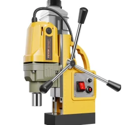 VEVOR Magnetic Drill, 1400W Motor 1.6 in Boring Diameter, 2810 lbf Portable Electric Mag Drill Press, with 11 Coring Bits, 800 RPM Speed, Drilling Machine for Metal Surface, Home Improvement Industry