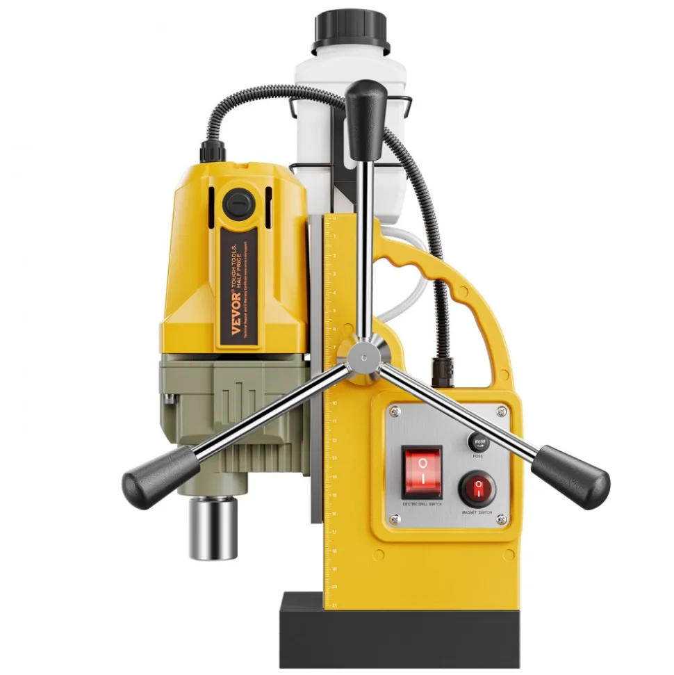 VEVOR Magnetic Drill, 1400W Motor 1.6 in Boring Diameter, 2810 lbf Portable Electric Mag Drill Press, with 11 Coring Bits, 800 RPM Speed, Drilling Machine for Metal Surface, Home Improvement Industry