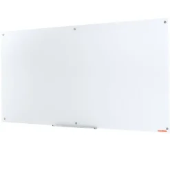 VEVOR Magnetic Glass Whiteboard, Dry Erase Board 36"x24", Wall-Mounted Large White Glassboard Frameless, with Marker Tray, an Eraser and 2 Markers, Black