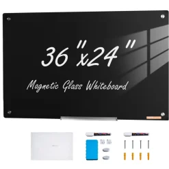 VEVOR Magnetic Glass Whiteboard, Dry Erase Board 36