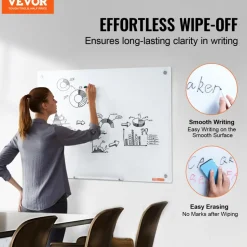 VEVOR Magnetic Glass Whiteboard, Dry Erase Board 36