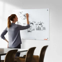 VEVOR Magnetic Glass Whiteboard, Dry Erase Board 36