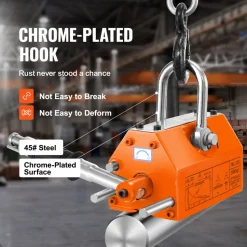 VEVOR Magnetic Lifter, 4400lbs/2000kg Pulling Capacity, 2.5 Safety Factor, Neodymium & Steel, Lifting Magnet with Release, Permanent Lift Magnets, Heavy Duty Magnet for Hoist, Shop Crane, Block, Board