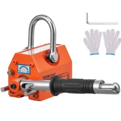 VEVOR Magnetic Lifter, 220 lbs/100 kg Pulling Capacity, 2.5 Safety Factor, Neodymium & Steel, Lifting Magnet with Release, Permanent Lift Magnets, Heavy Duty Magnet for Hoist, Shop Crane, Block, Board