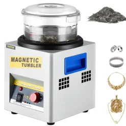 VEVOR Magnetic Tumbler, 180mm Jewelry Polisher Tumbler,2000 RPM KT-185 Jewelry Polisher Finisher with Adjustable Direction and Time for Jewelry (185mm)