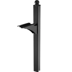VEVOR Mailbox Post, 56 x 4 x 4 Inches, Aluminum In-Ground Mounting Mail Box Stand with Universal Plate Bracket, Heavy Duty Metal Post Sleeve Kit for Outside Curbside Residential, Powder Coated Black