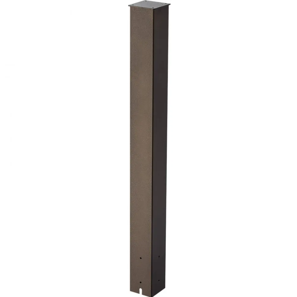 VEVOR Mailbox Post, 43 x 4 x 4 Inches, Steel In-Ground Mounting Mail Box Stand with Powder Coating Surface, Heavy Duty Metal Post Sleeve Kit for Outside Curbside Residential Use, Easy Install, Bronze
