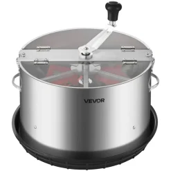 VEVOR Manual Bud Leaf Trimmer, 16 in Reaper Bowl Bud Trimmer with Stainless Steel Blades, Visual Cutting, Wet & Dry Hydroponic Cutting Machine with Tray, Twisted Spin Cut for Plant Buds Flowers