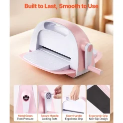 VEVOR Manual Die Cutting and Embossing Machine, 9" Opening, Portable Die Cut Machine Set with Cutting Dies, Embossing Folders, Paper Sheets, Cutting Plates, for Scrapbooking, Card Making, Crafting
