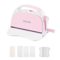 VEVOR Manual Die Cutting and Embossing Machine, 3" Opening, Portable Die Cut Machine with Cutting Plates, Ergonomic Handle, Easy to Store, for Arts and Crafts, Scrapbooking, Card Making, Crafting