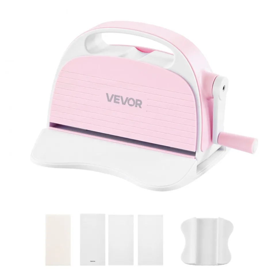 VEVOR Manual Die Cutting and Embossing Machine, 3" Opening, Portable Die Cut Machine with Cutting Plates, Ergonomic Handle, Easy to Store, for Arts and Crafts, Scrapbooking, Card Making, Crafting