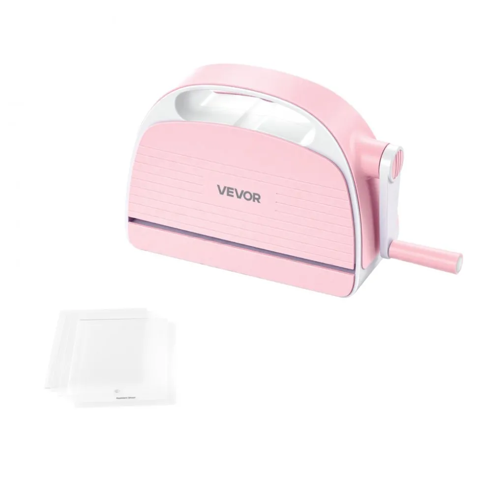 VEVOR Manual Die Cutting and Embossing Machine, 6" Opening, Portable Die Cut Machine with Cutting Plates, Ergonomic Handle, Easy to Store, for Arts and Crafts, Scrapbooking, Card Making, Crafting