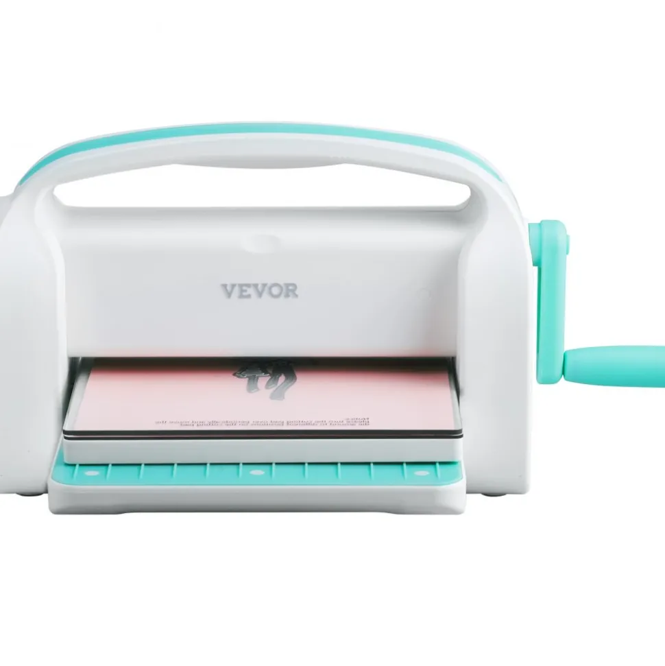 VEVOR Manual Die Cutting & Embossing Machine, Portable Cut Machines, 9 inch Opening Scrapbooking Machine Full Kit Included, For Arts & Crafts, Scrapbooking, Card Making and Crafting, White