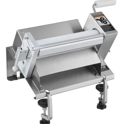 VEVOR Manual Dough Sheeter Machine, Puff Pastry Sheeter and Fondant Roller, Removable Handle, Panel, Roller for Easy Cleaning, Max 1/2 inch Adjustable Thickness, for Home or Small Commercial Kitchens