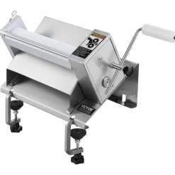 VEVOR Manual Dough Sheeter Machine, Puff Pastry Sheeter and Fondant Roller, Removable Handle, Panel, Roller for Easy Cleaning, Max 1/2 inch Adjustable Thickness, for Home or Small Commercial Kitchens