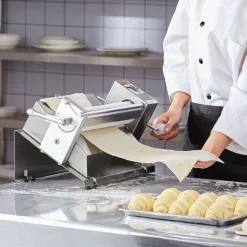 VEVOR Manual Dough Sheeter Machine, Puff Pastry Sheeter and Fondant Roller, Removable Handle, Panel, Roller for Easy Cleaning, Max 1/2 inch Adjustable Thickness, for Home or Small Commercial Kitchens