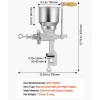VEVOR Manual Grain Mill with High Hopper, Hand-Crank Corn Grinder, Heavy Duty Cast Iron Wheat Grinding Mill with Stable Table Clamp for Grains Spices Coffee Beans Nuts