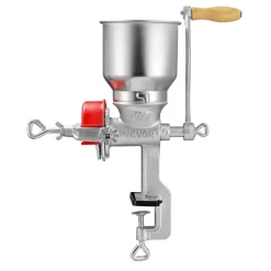 VEVOR Manual Grain Mill with High Hopper, Hand-Crank Corn Grinder, Heavy Duty Cast Iron Wheat Grinding Mill with Stable Table Clamp & Dust Cover for Grains Spices Coffee Beans Nuts