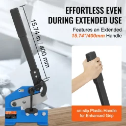 VEVOR 5" Manual Hand Plate Shear for Metal Sheet Processing, HS-5 Benchtop Cutter with Q235 Material, for Crafts Thick Steel Crafting, Heavy Duty Roll Press Machine for Builders, DIY Enthusiasts
