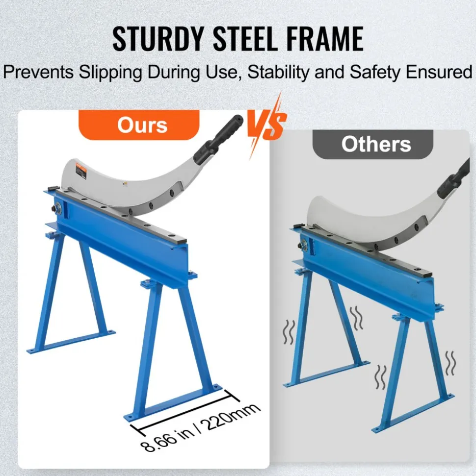 VEVOR 32" Manual Hand Plate Shear for Metal Sheet Processing, Benchtop Cutter with Q235 Material, for Crafts Thick Steel Crafting, Heavy Duty Roll Press Machine for Builders, DIY Enthusiasts
