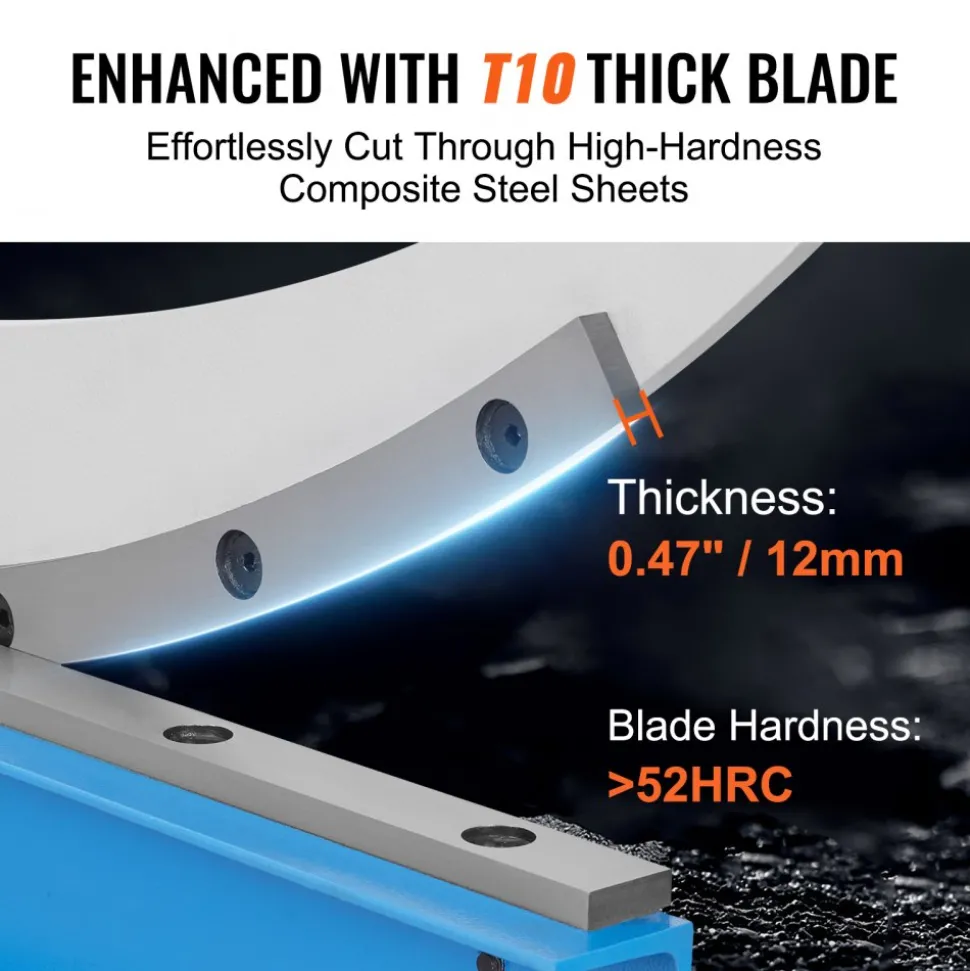 VEVOR 32" Manual Hand Plate Shear for Metal Sheet Processing, Benchtop Cutter with Q235 Material, for Crafts Thick Steel Crafting, Heavy Duty Roll Press Machine for Builders, DIY Enthusiasts