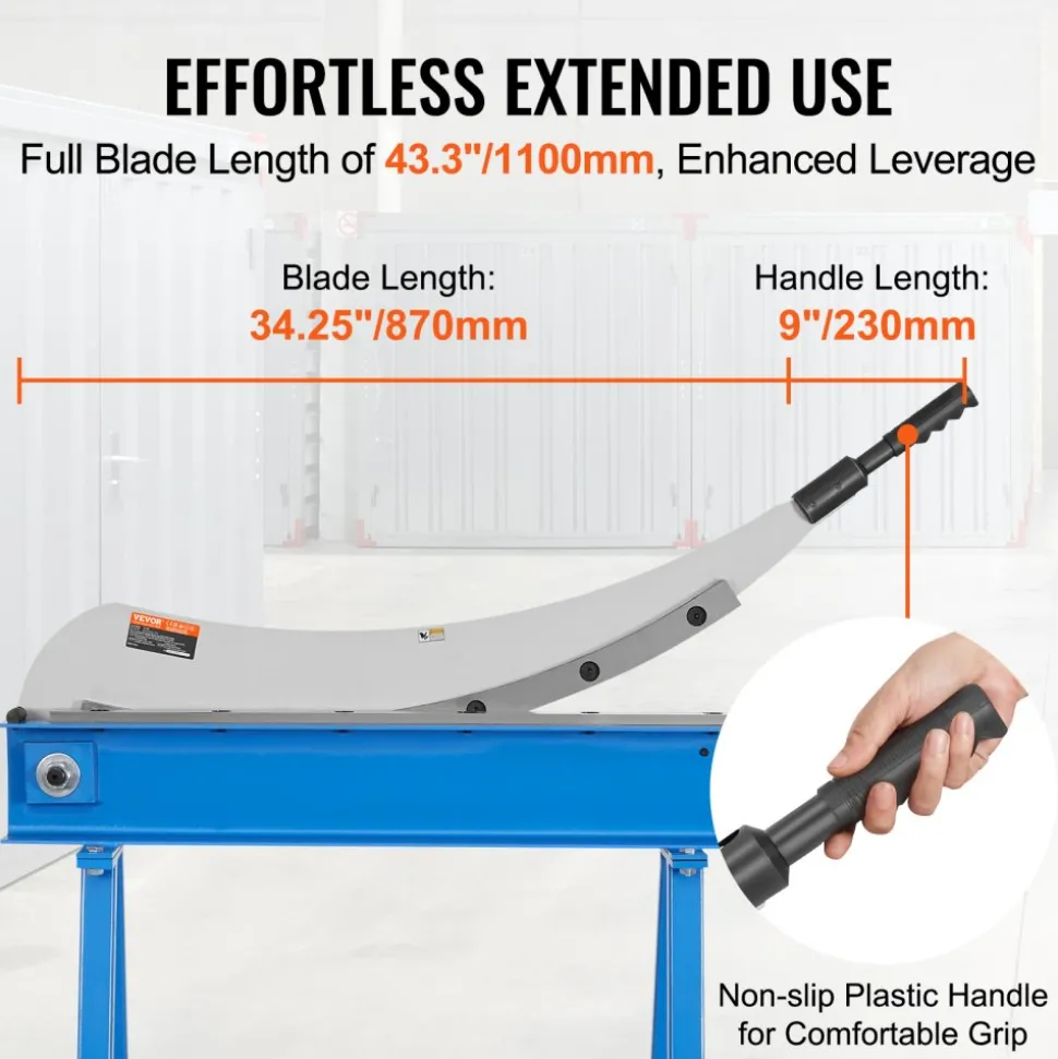 VEVOR 32" Manual Hand Plate Shear for Metal Sheet Processing, Benchtop Cutter with Q235 Material, for Crafts Thick Steel Crafting, Heavy Duty Roll Press Machine for Builders, DIY Enthusiasts