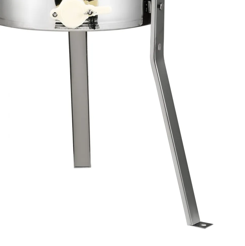 VEVOR Manual Honey Extractor, 2/4 Frames Honey Spinner Extractor, Stainless Steel Beekeeping Extraction, Honeycomb Drum Spinner with Lid, Apiary Centrifuge Equipment with Height Adjustable Stand