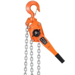 VEVOR Manual Lever Chain Hoist, 6T 13200LBS Capacity Heavy Duty Come Along, 10FT Lift G80 Alloy Steel Chain With Dual Pawl Mechanical Brake,360°Rotating Hooks, for Warehouse Construction Garage