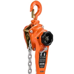VEVOR Manual Lever Chain Hoist, 1T 2200LBS Capacity Heavy Duty Come Along, 10FT Lift G80 Alloy Steel Chain With Dual Pawl Mechanical Brake,360°Rotating Hooks, for Warehouse Construction Garage