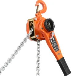 VEVOR Manual Lever Chain Hoist, 1T 2200LBS Capacity Heavy Duty Come Along, 10FT Lift G80 Alloy Steel Chain With Dual Pawl Mechanical Brake,360°Rotating Hooks, for Warehouse Construction Garage