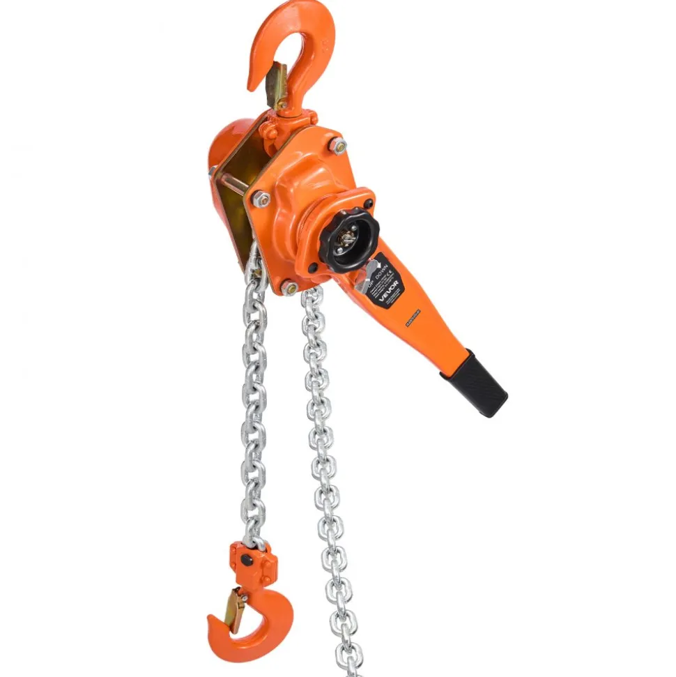 VEVOR Manual Lever Chain Hoist, 3T 6600LBS Capacity Heavy Duty Come Along, 10FT Lift G80 Alloy Steel Chain With Dual Pawl Mechanical Brake,360°Rotating Hooks, for Warehouse Construction Garage