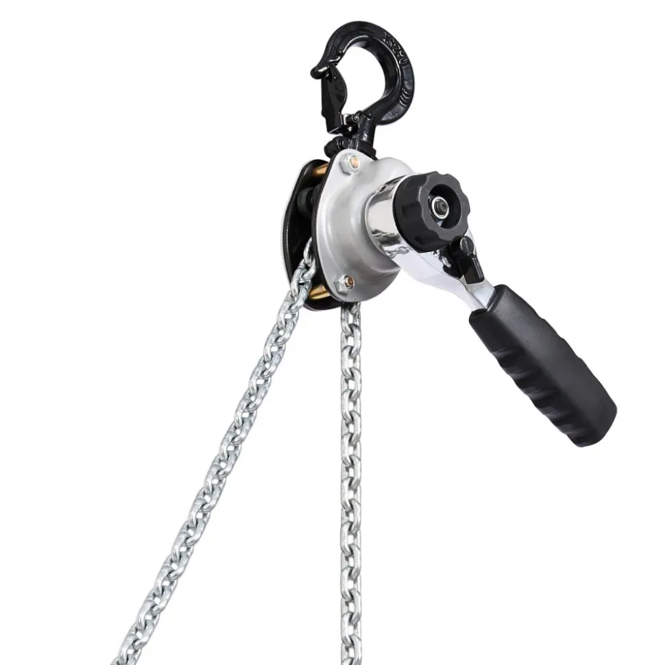 VEVOR Manual Lever Chain Hoist, 1/2T 1100LBS Capacity Heavy Duty Come Along, 20FT Lift G80 Alloy Steel Chain With Dual Pawl Mechanical Brake,360°Rotating Hooks, for Warehouse Construction Garage