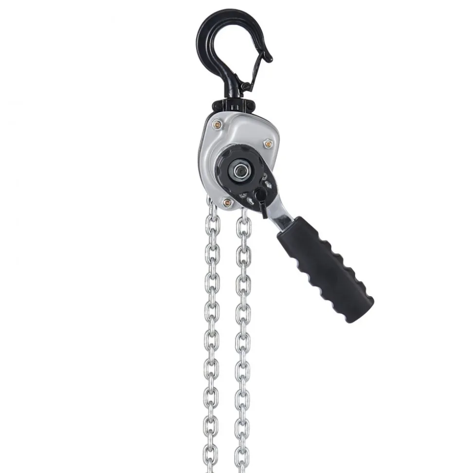 VEVOR Manual Lever Chain Hoist, 1/2T 1100LBS Capacity Heavy Duty Come Along, 20FT Lift G80 Alloy Steel Chain With Dual Pawl Mechanical Brake,360°Rotating Hooks, for Warehouse Construction Garage