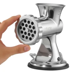 VEVOR Manual Meat Grinder, 304 Stainless Steel Hand Meat Grinder with Suction Cup + Steel Table Clamp, Meat Mincer Sausage Maker & 2 Cutting Plates, Sausage Tube, Grinding Head for Beef Pepper Cookie