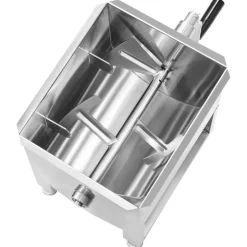VEVOR Manual Meat Mixer, 20L Fixed Tank Meat Processing Equipment(Mixing Max 30LBS for Meat), Stainless Steel Meat Mixer, Sausage Mixer Machine with Lid Handle Gear Reducer, Ground Beef Hand Mixer