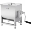 VEVOR Manual Meat Mixer, 60L Fixed Tank Meat Processing Equipment(Mixing Max 120LBS for Meat), Stainless Steel Meat Mixer, Sausage Mixer Machine with Lid Handle Gear Reducer, Ground Beef Hand Mixer