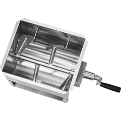 VEVOR Manual Meat Mixer, 60L Fixed Tank Meat Processing Equipment(Mixing Max 120LBS for Meat), Stainless Steel Meat Mixer, Sausage Mixer Machine with Lid Handle Gear Reducer, Ground Beef Hand Mixer