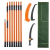 VEVOR Manual Pole Saw, 3.87-27 ft Extendable Pole Tree Pruner, Sharp 65Mn Steel Blade, Lightweight Fiberglass Handle Pole, Double-Hook Saw for High Branch Trimming, Pruning Tool for Palms, Shrubs