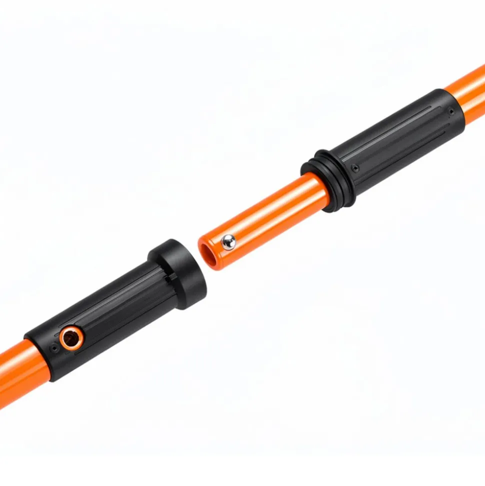 VEVOR Manual Pole Saw, 3.87-27 ft Extendable Pole Tree Pruner, Sharp 65Mn Steel Blade, Lightweight Fiberglass Handle Pole, Double-Hook Saw for High Branch Trimming, Pruning Tool for Palms, Shrubs
