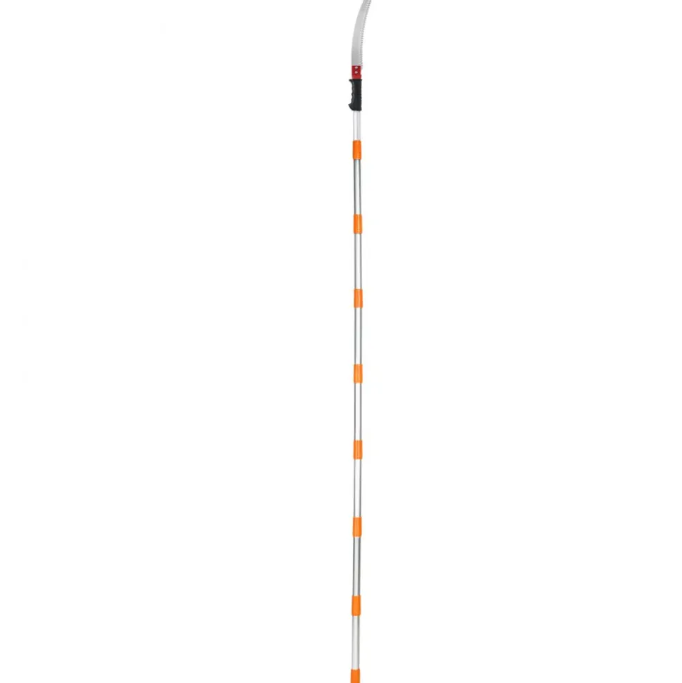 VEVOR Manual Pole Saw, 3.87-27 ft Extendable Pole Tree Pruner with Scissors, Sharp 65Mn Steel Blade, Lightweight Fiberglass Handle Pole, for High Branch Trimming, Pruning Tool for Palms and Shrubs