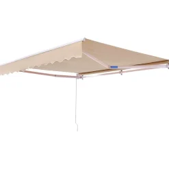 VEVOR Manual Retractable Awning, 13 x 8 ft Outdoor Patio Awning Retractable Sun Shade, Water-Resistant Polyester Patio Door Window Awning Sunshade Shelter with Crank Handle for Backyard, Balcony