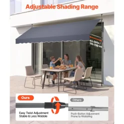 VEVOR Manual Retractable Awning, 138
